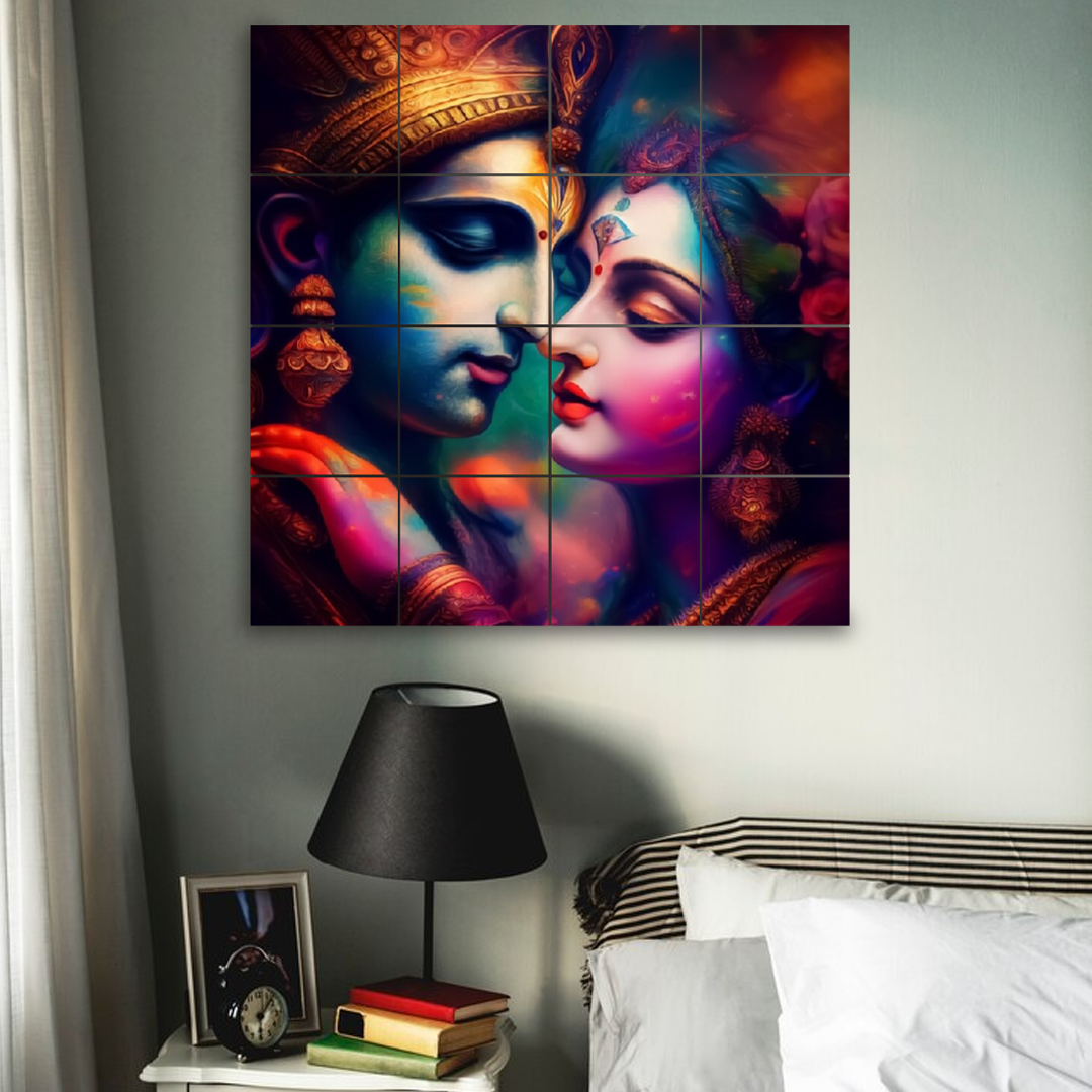 Wall Tiles -  Vibrant Radha Krishna